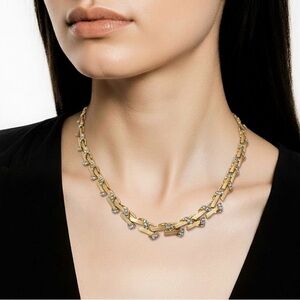 Twisted ribbon Elegant dull Gold Women's Necklace